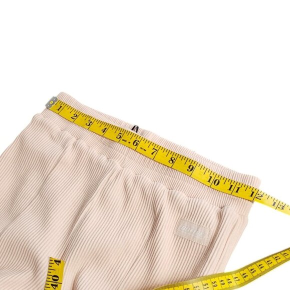 Bo+Tee Womens Ribbed Wide Leg Pull On Pants, Thick, Lined, Cream Pink,Size Small - Picture 4 of 8